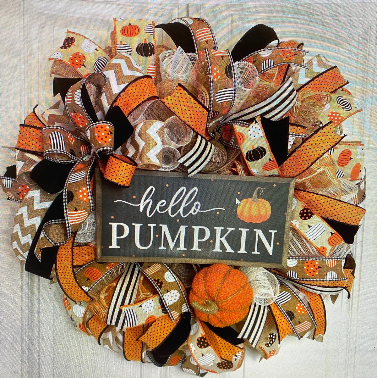 Halloween Decor, Pumpkin, Fall Wreath, Autumn, Home Decor