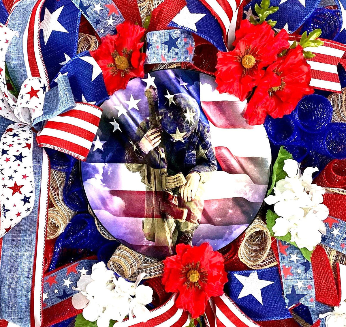 Patriotic Poppy Wreath