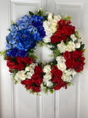 Floral American Flag Wreath: Patriotic 4th of July Decor