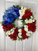 Floral American Flag Wreath: Patriotic 4th of July Decor