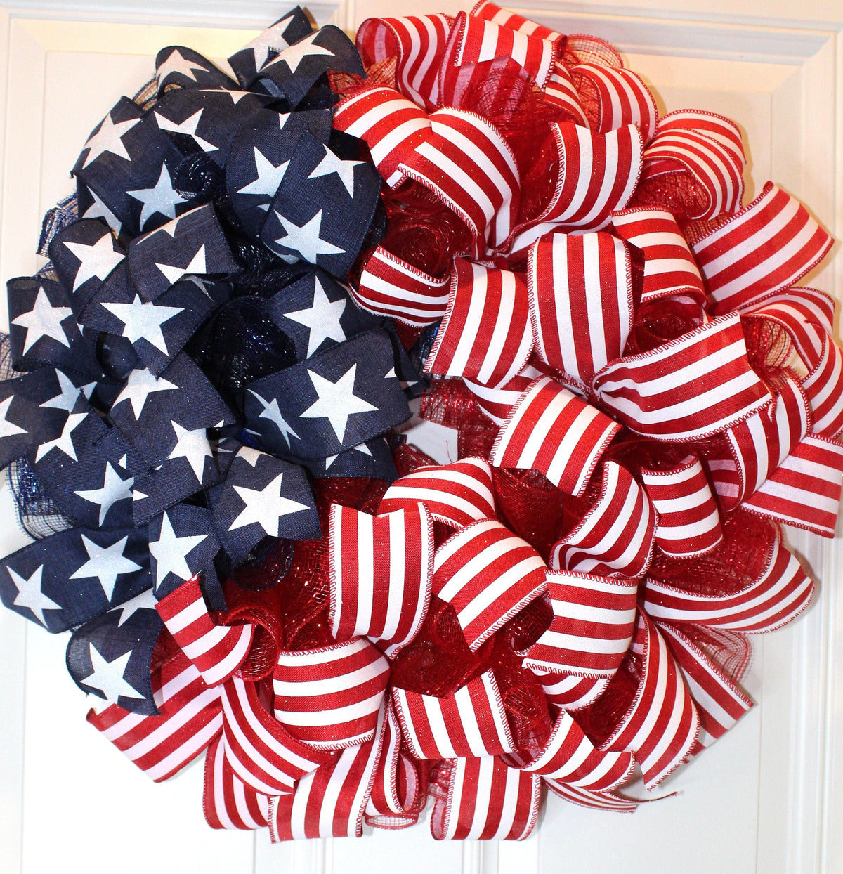 Shimmer Patriotic Wreath / American Flag
