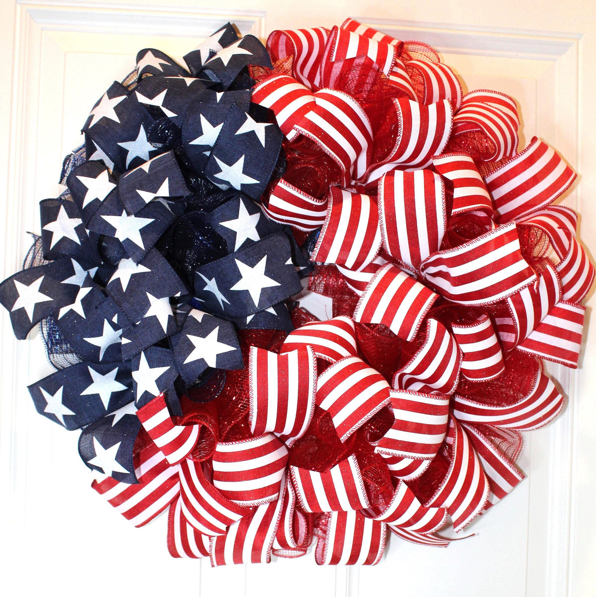 Shimmer Patriotic Wreath / American Flag