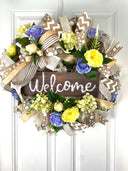 Everyday Wreath Front Door, Peony Wreath, Farmhouse Wreath for Every Season, Spring Wreath, Summer Deco Mesh, color options available