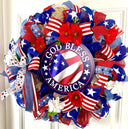 Patriotic Wreath, Summer Wreath, American Flag, Stars & Stripes, Everyday, Memorial Day, Double Doors, Flag, 4th of July, Summer Wreath