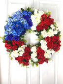 Floral American Flag Wreath: Patriotic 4th of July Decor