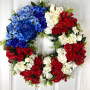 Floral American Flag Wreath: Patriotic 4th of July Decor