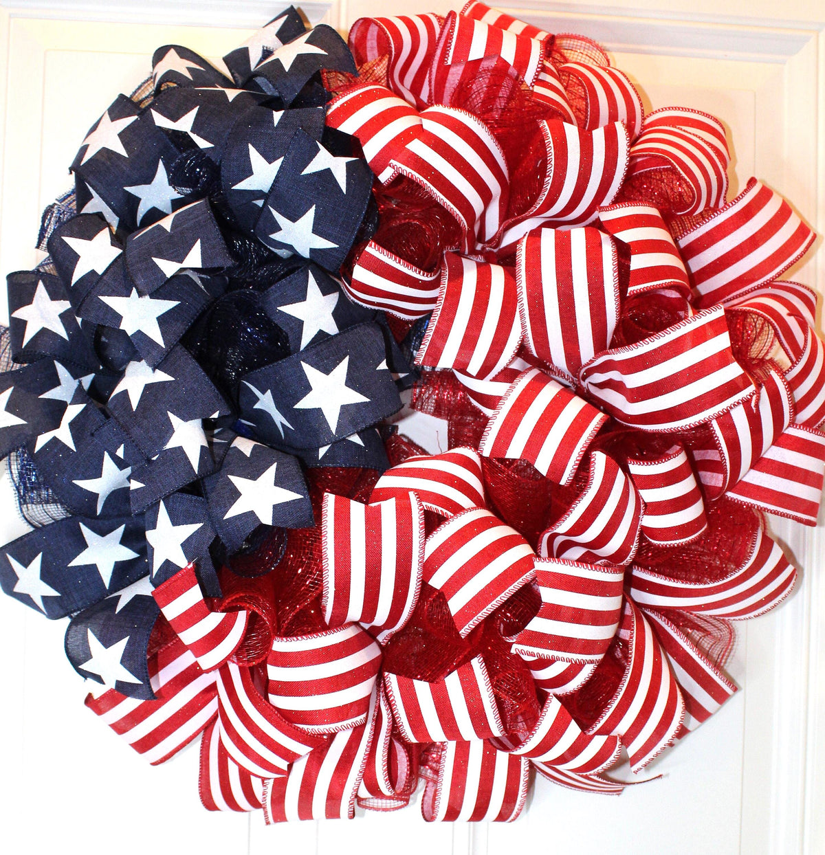 Shimmer Patriotic Wreath / American Flag
