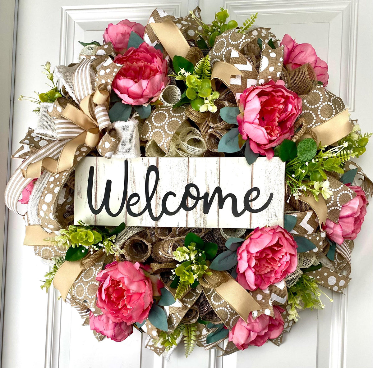 Everyday Wreath / Peony Farmhouse Wreath
