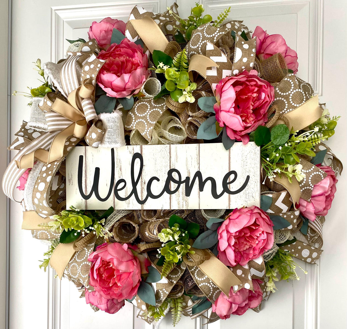 Everyday Wreath / Peony Farmhouse Wreath