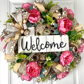 Everyday Wreath / Peony Farmhouse Wreath