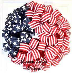 American Flag Wreath: Patriotic Stars & Stripes Decor