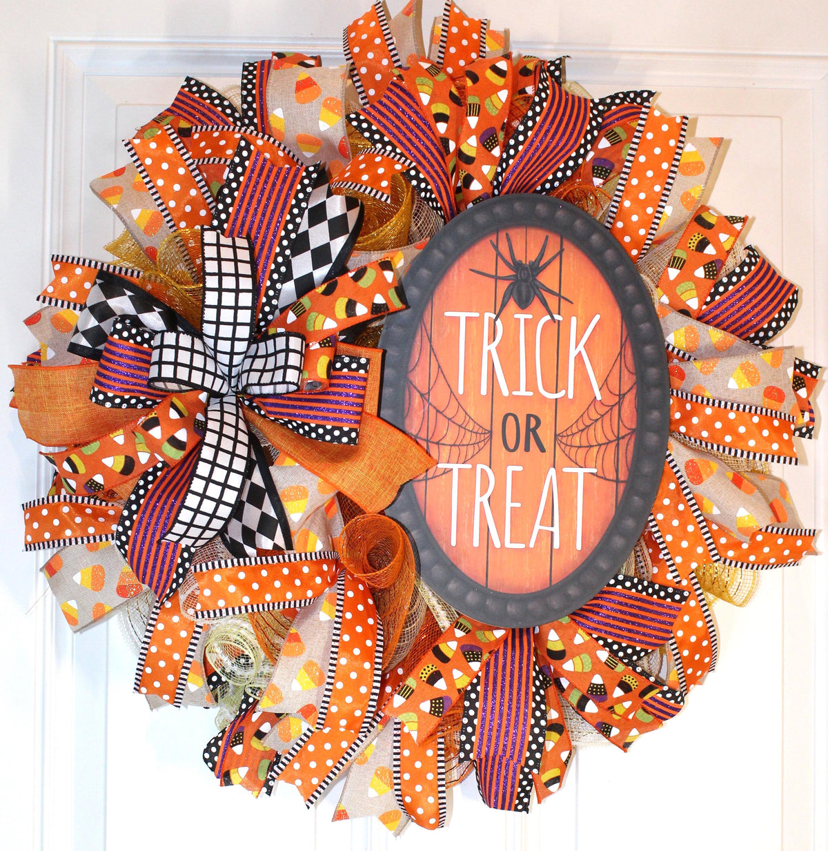 Candy Corn Wreath, Halloween Decor