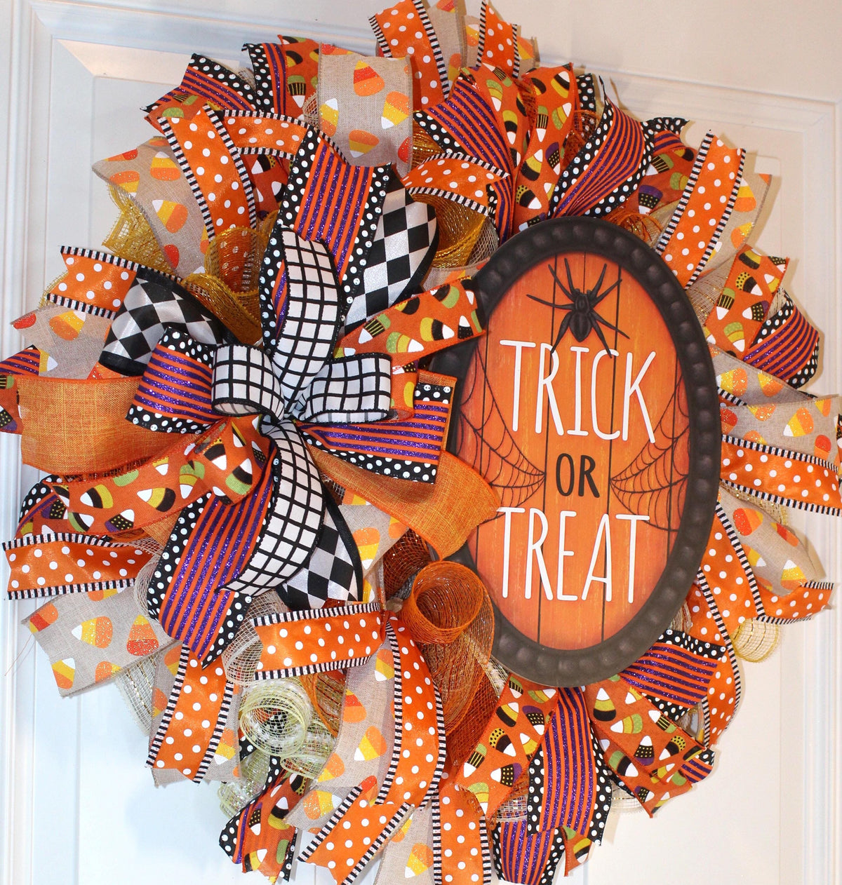 Candy Corn Wreath, Halloween Decor