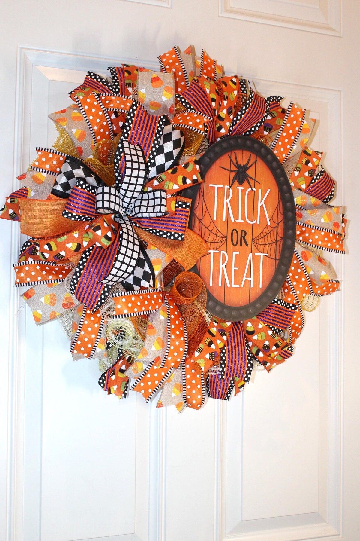 Candy Corn Wreath, Halloween Decor