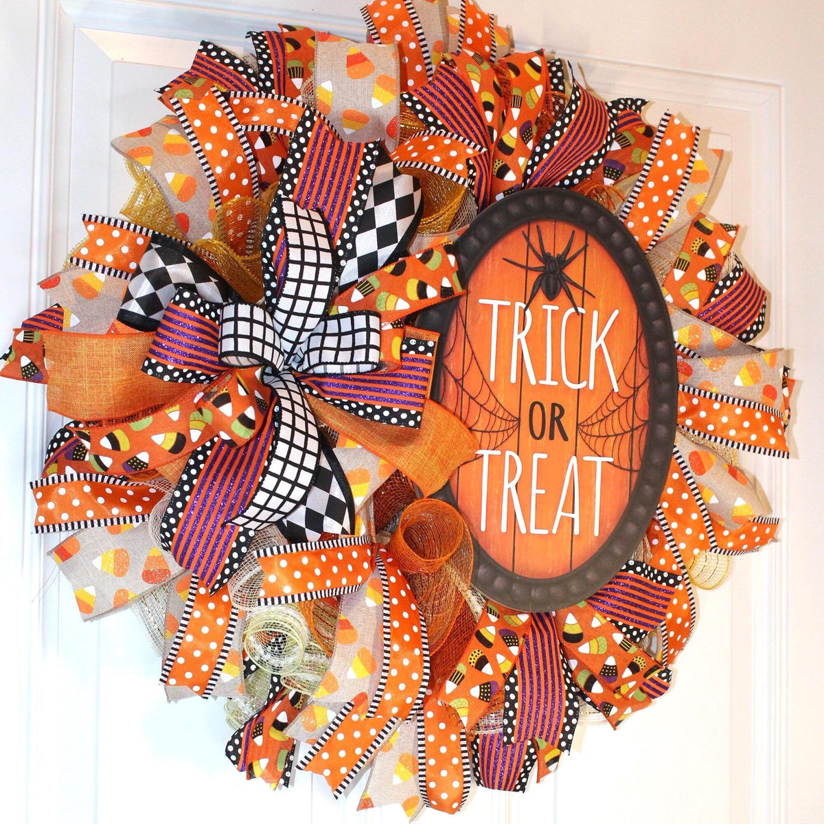 Candy Corn Wreath, Halloween Decor
