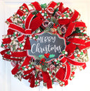 Christmas Wreath, Traditional holiday decor, Red Green Wreath, Holiday Porch Decor, Holly Berry Wreath