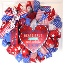 Patriotic Wreath, Flag Wreath, Fourth of July Wreath, Deluxe Flag Wreath, Red White and Blue Wreath, summer wreath
