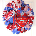Patriotic Wreath, Flag Wreath, Fourth of July Wreath, Deluxe Flag Wreath, Red White and Blue Wreath, summer wreath