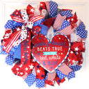 Patriotic Wreath, Flag Wreath, Fourth of July Wreath, Deluxe Flag Wreath, Red White and Blue Wreath, summer wreath