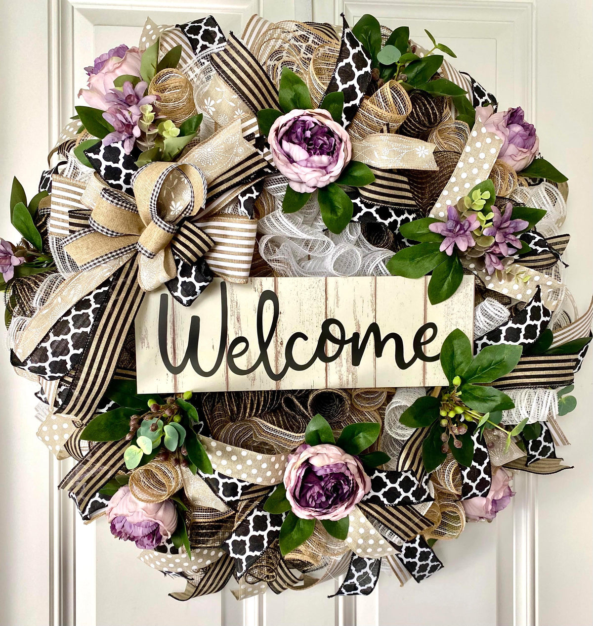 Everyday Wreath Front Door, Peony Wreath, Farmhouse Wreath for Every Season, Spring Wreath, Summer Deco Mesh, color options available