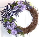 Lilac Lavender Grapevine Wreath: Summer Front Door Decor