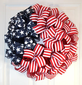 American Flag Wreath: Patriotic Stars & Stripes Decor