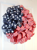 American Flag Wreath: Patriotic Stars & Stripes Decor