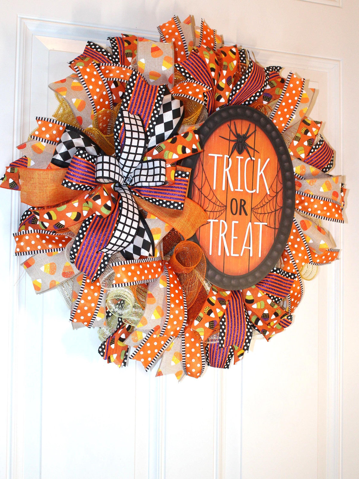Candy Corn Wreath, Halloween Decor
