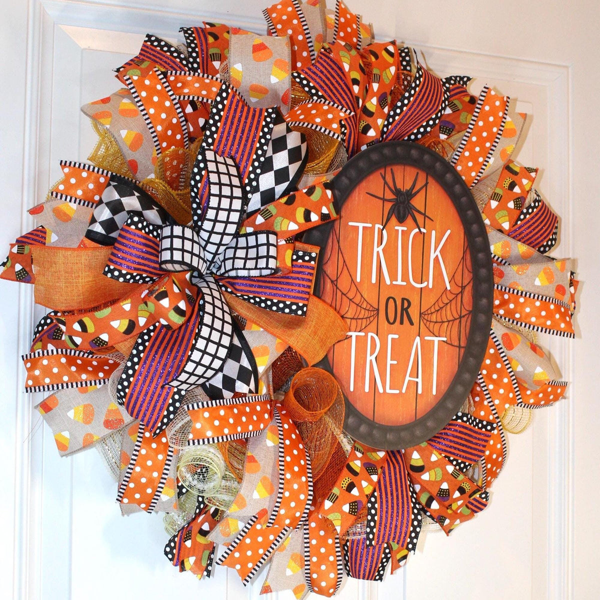 Candy Corn Wreath, Halloween Decor