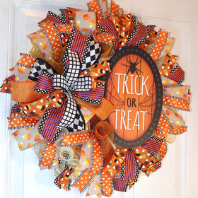 Candy Corn Wreath, Halloween Decor