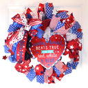 Patriotic Wreath, Flag Wreath, Fourth of July Wreath, Deluxe Flag Wreath, Red White and Blue Wreath, summer wreath