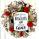 Everyday Wreath, Farmhouse Geranium Summer, Geranium Front Door, Geranium Farmhouse, biscuits and gravy