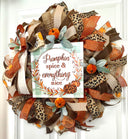 Pumpkin Spice Fall Wreath: Farmhouse Autumn Decor
