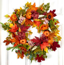 Fall Pumpkin Wreath: Pine Cones & Sunflowers, Autumn Door Decor