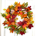 Fall Pumpkin Wreath: Pine Cones & Sunflowers, Autumn Door Decor