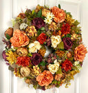 Fall Peony and Hydrangea Wreath: Farmhouse Autumn Decor