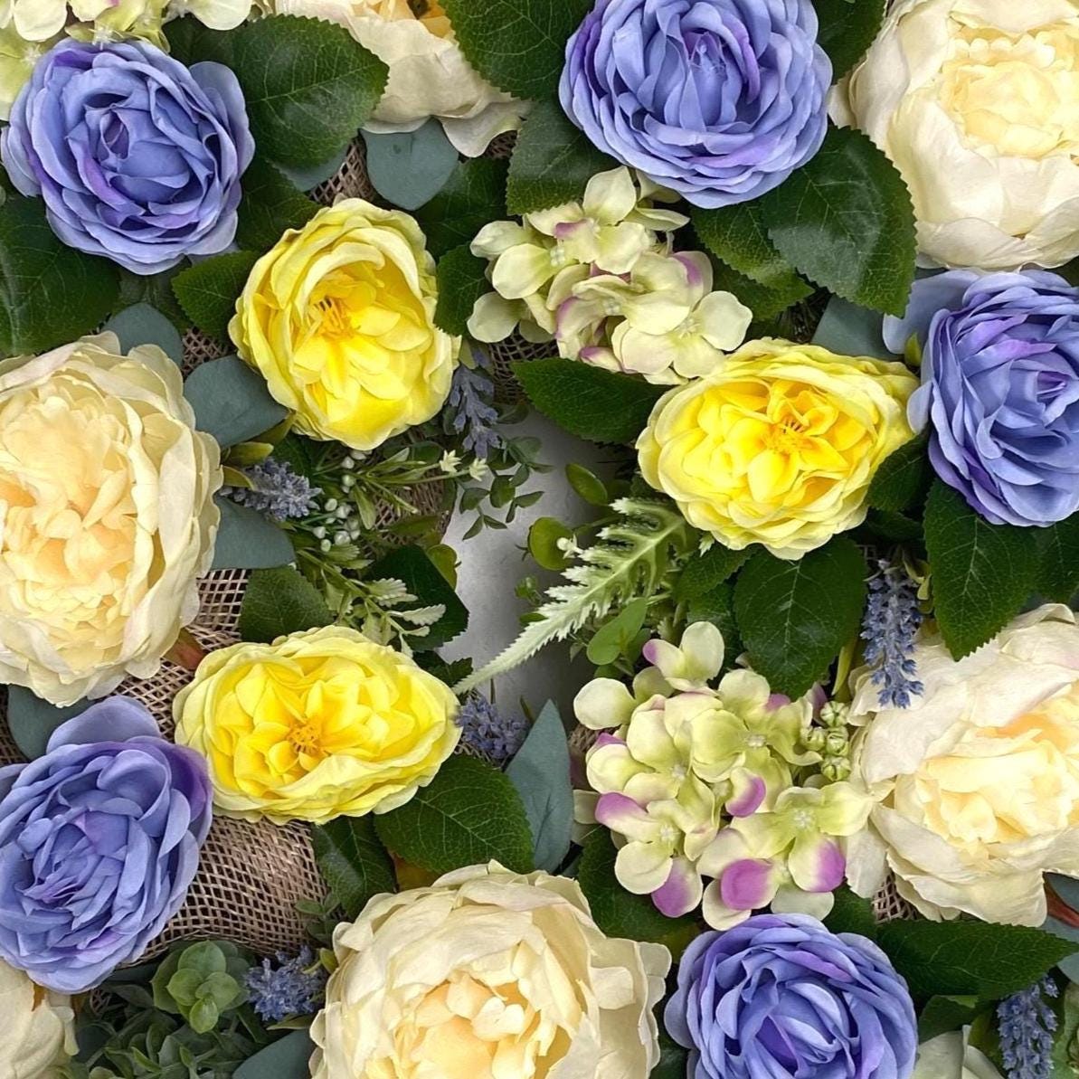 Peony Hydrangea Wreath: Spring Floral Front Door Decor