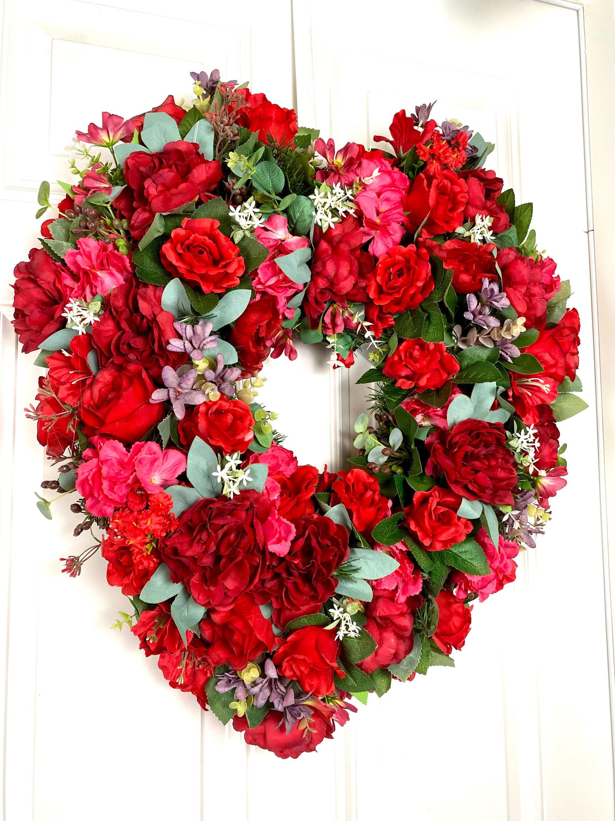Floral Heart Wreath, Valentine Rose Heart, Romantic Gift