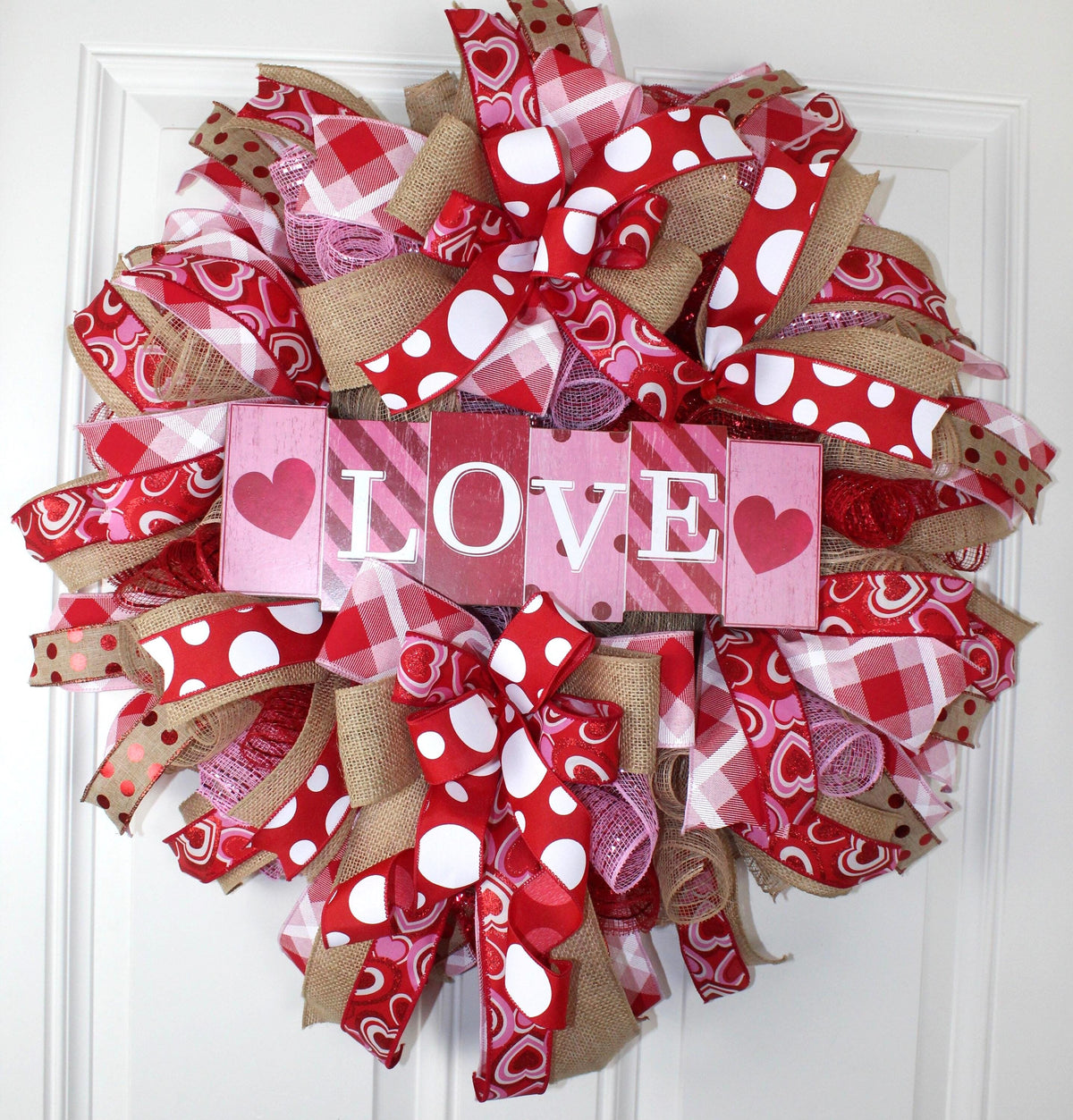 Valentines Day Wreath, Valentine Wreath, Heart Wreath, Pink & Red Wreath, Front Door Valentine Wreath, Double Doors