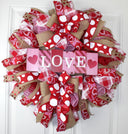 Valentines Day Wreath, Valentine Wreath, Heart Wreath, Pink & Red Wreath, Front Door Valentine Wreath, Double Doors