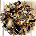Elegant New Years Wreath, Happy New Year Party Decor, Wreath for front door, New Years Party Decor, Double Door