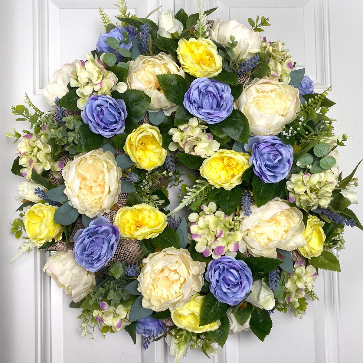 Peony Hydrangea Wreath: Spring Floral Front Door Decor