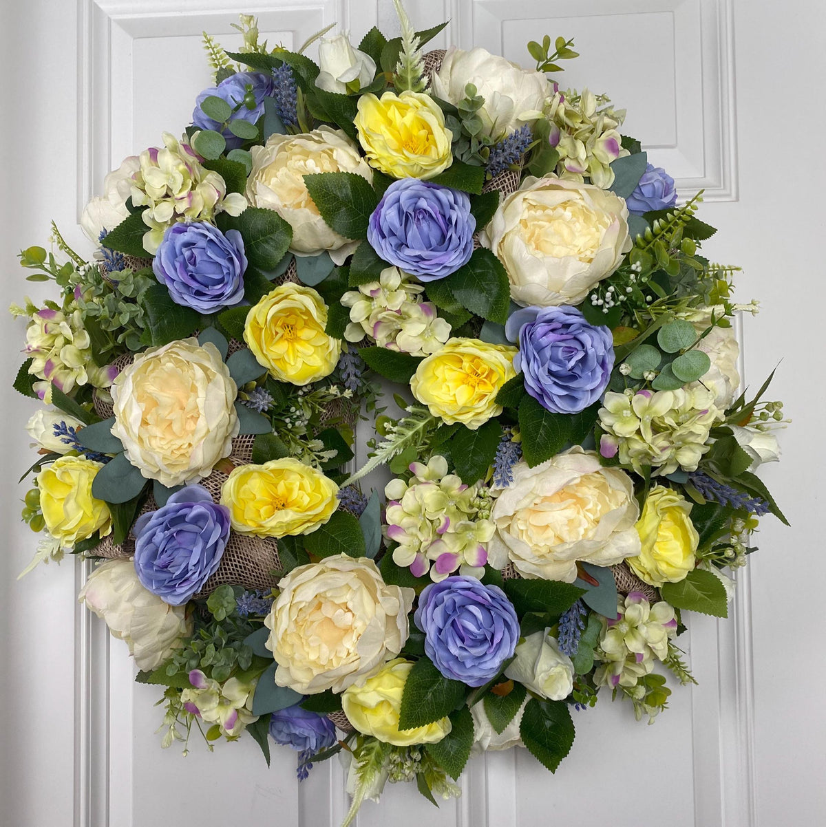 Peony Hydrangea Wreath: Spring Floral Front Door Decor