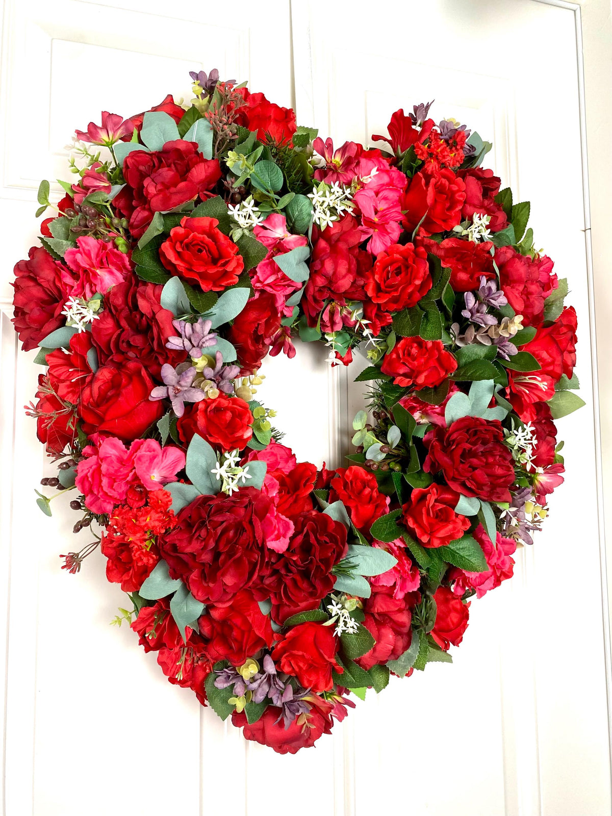 Floral Heart Wreath, Valentine Rose Heart, Romantic Gift