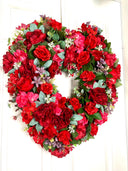 Floral Heart Wreath, Valentine Rose Heart, Romantic Gift