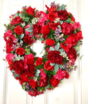 Floral Heart Wreath, Valentine Rose Heart, Romantic Gift