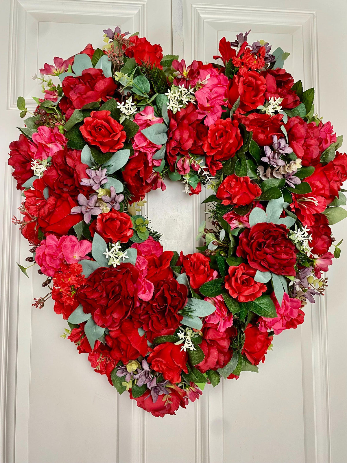 Floral Heart Wreath, Valentine Rose Heart, Romantic Gift