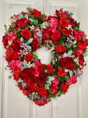Floral Heart Wreath, Valentine Rose Heart, Romantic Gift