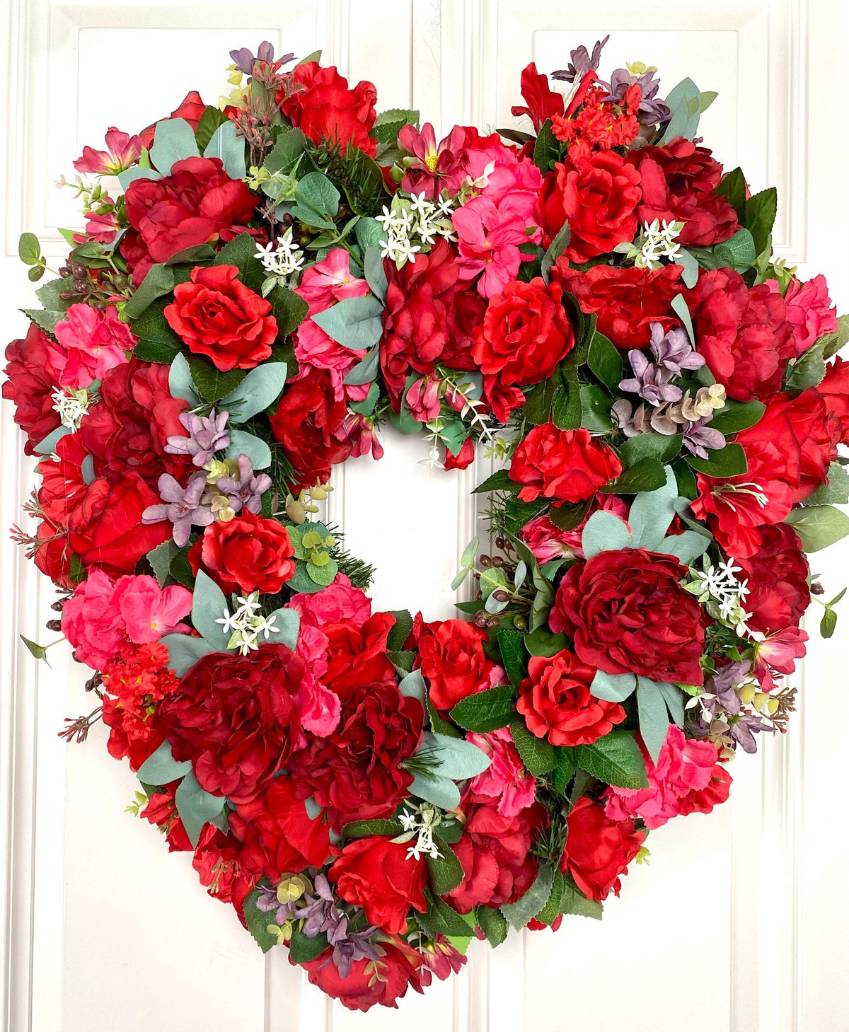 Floral Heart Wreath, Valentine Rose Heart, Romantic Gift