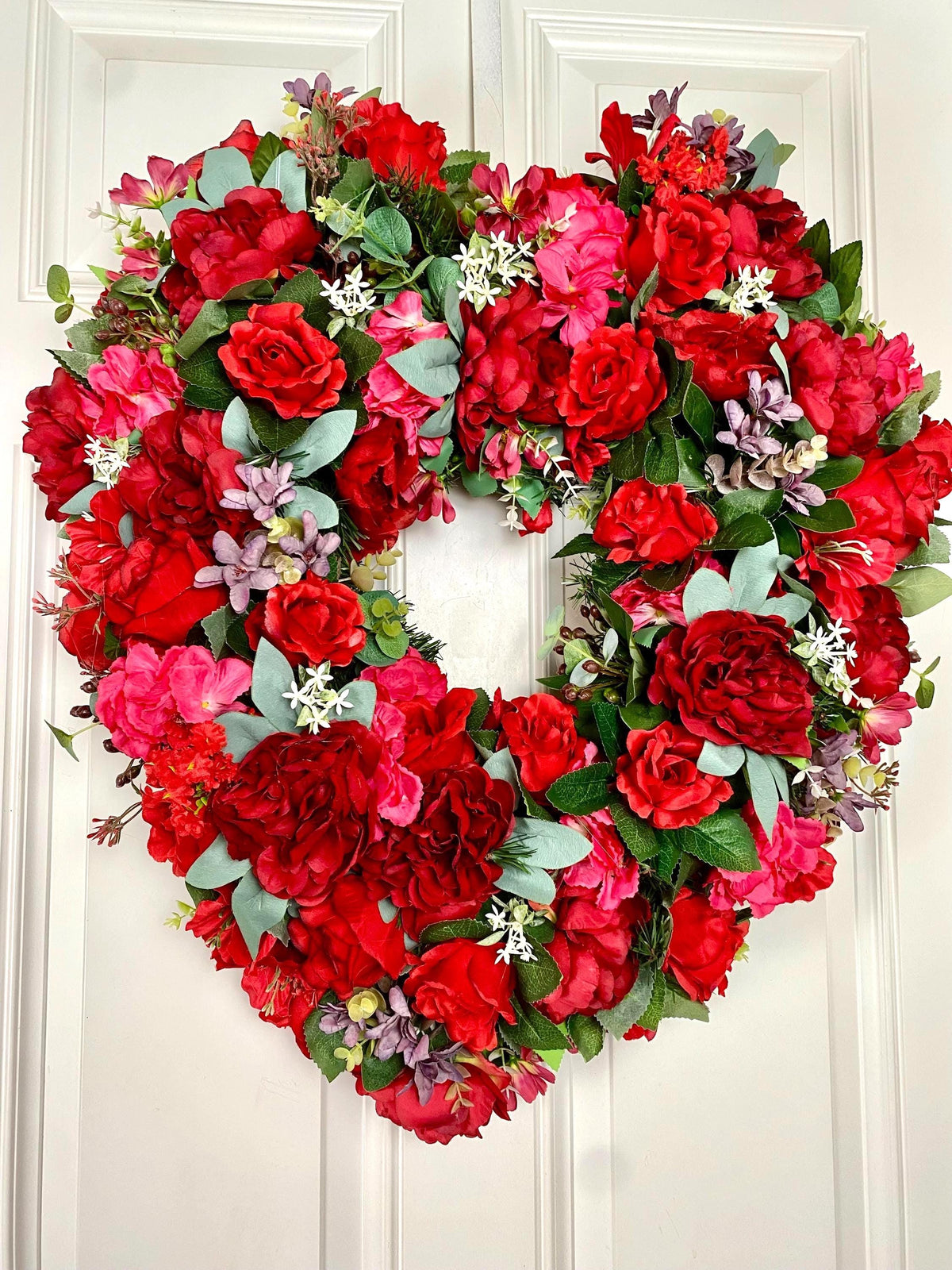Floral Heart Wreath, Valentine Rose Heart, Romantic Gift